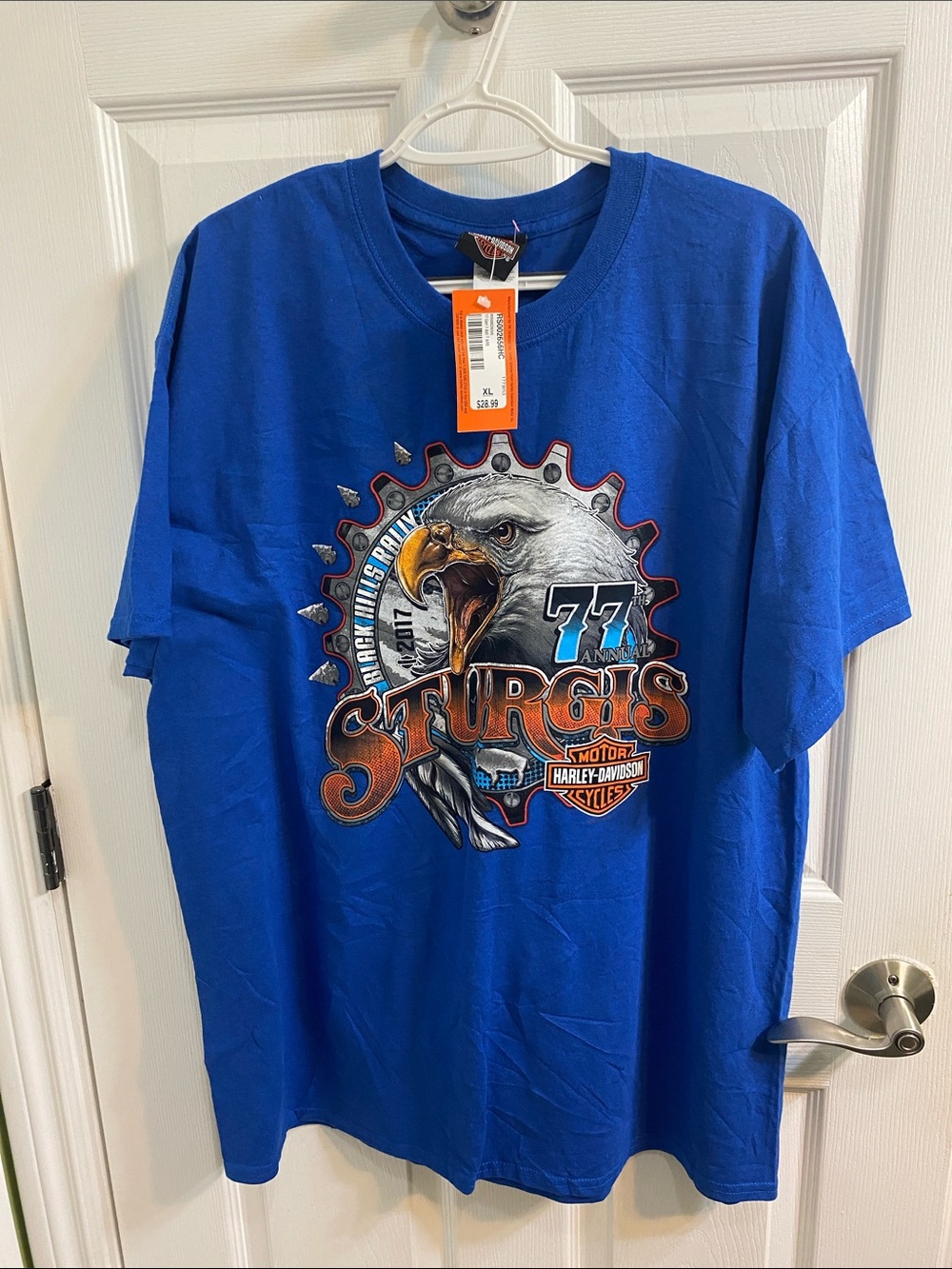 Harley Davidson 2017 77th Sturgis Black Hills Rally XL Tee Shirt EAGLE NWT Gift